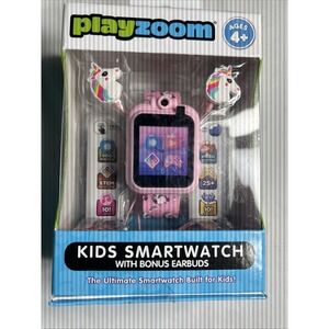PlayZoom Kids Girls Unicorn Smartwatch Selfie Camera, Games, Earbuds Holographic